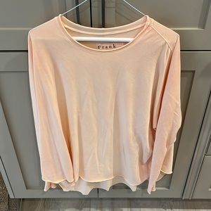 FRANK & Eileen: Peach Long Sleeve Casual T-Shirt